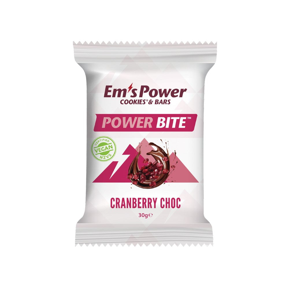 Em's Power Bites Cranberry Choc 8pcs