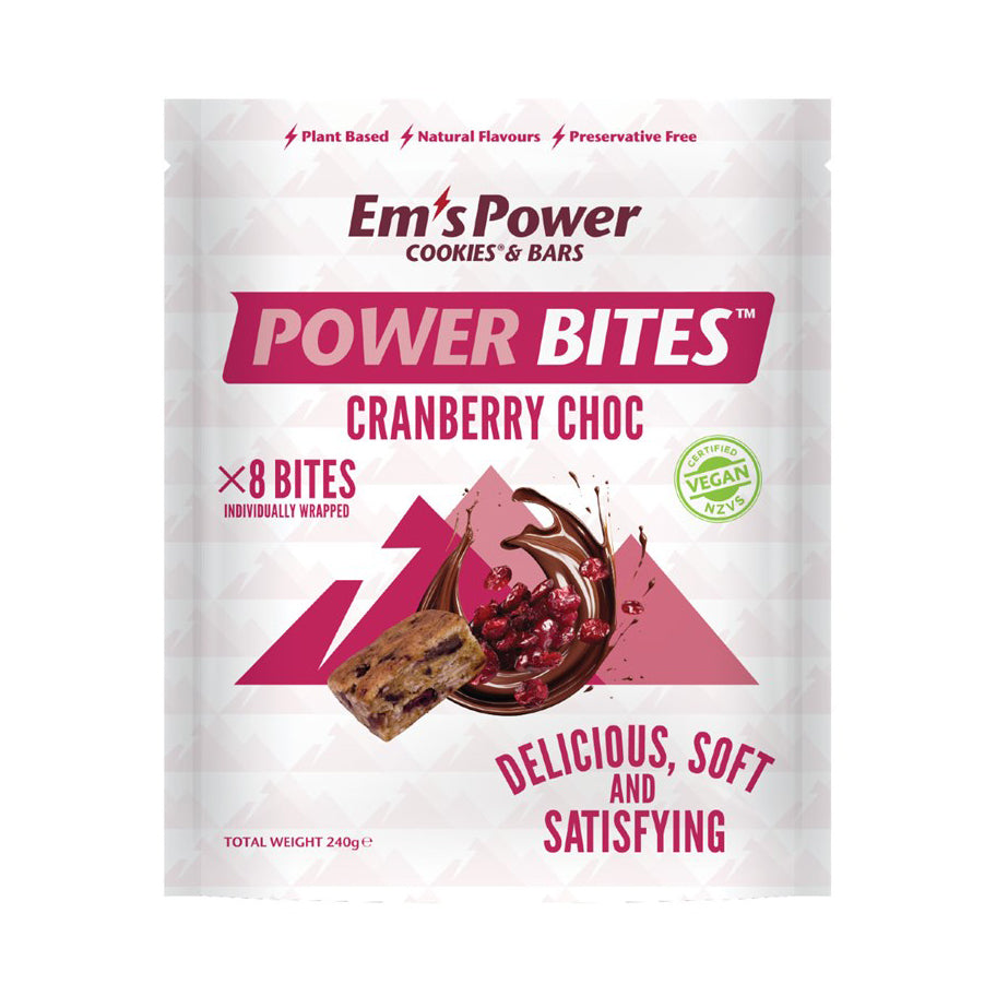 Em's Power Bites Cranberry Choc 8pcs