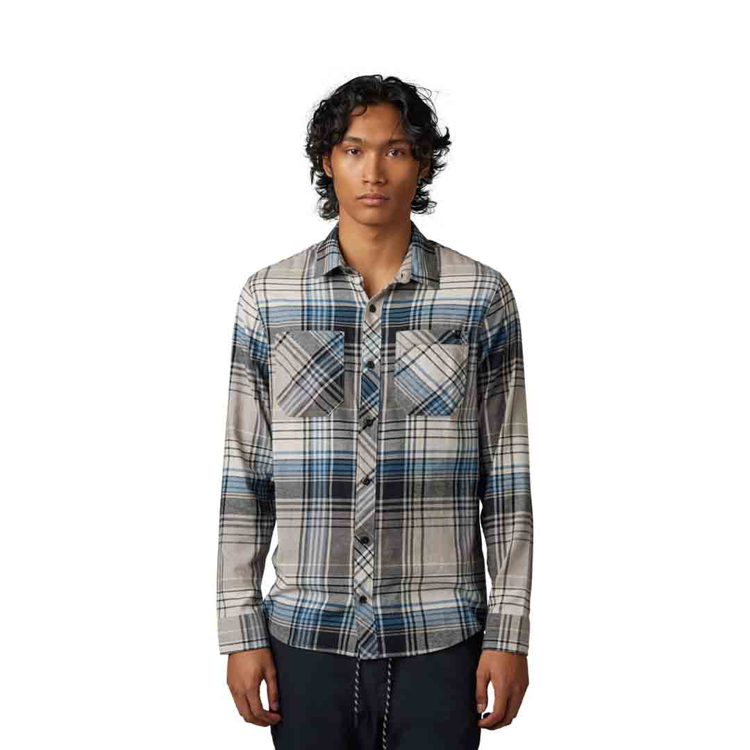 Fox Mens Turnout Utility Flannel Shirt (2023) in Taupe
