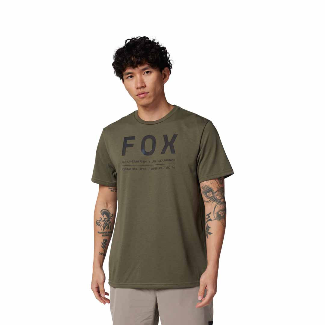 Fox Mens Non Stop Tech Tee (2025) in Olive Green