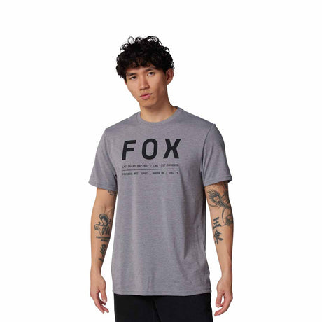Fox Mens Non Stop Tech Tee (2025) in Heather Graphite