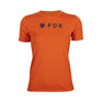Fox Womens Absolute Tech Tee (2025) in Burnt Orange
