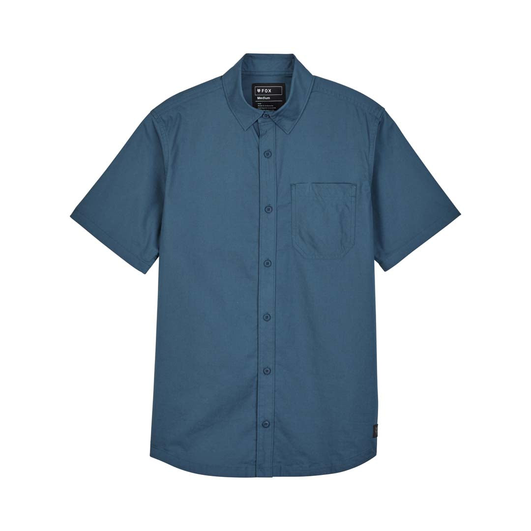 Fox Mens Roger Woven Shirt (2024) in Dark Vintage Blue