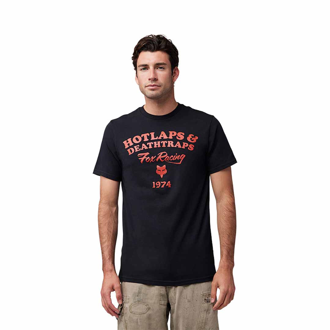 Fox Mens Hotlaps Premium Tee (2025) in Black