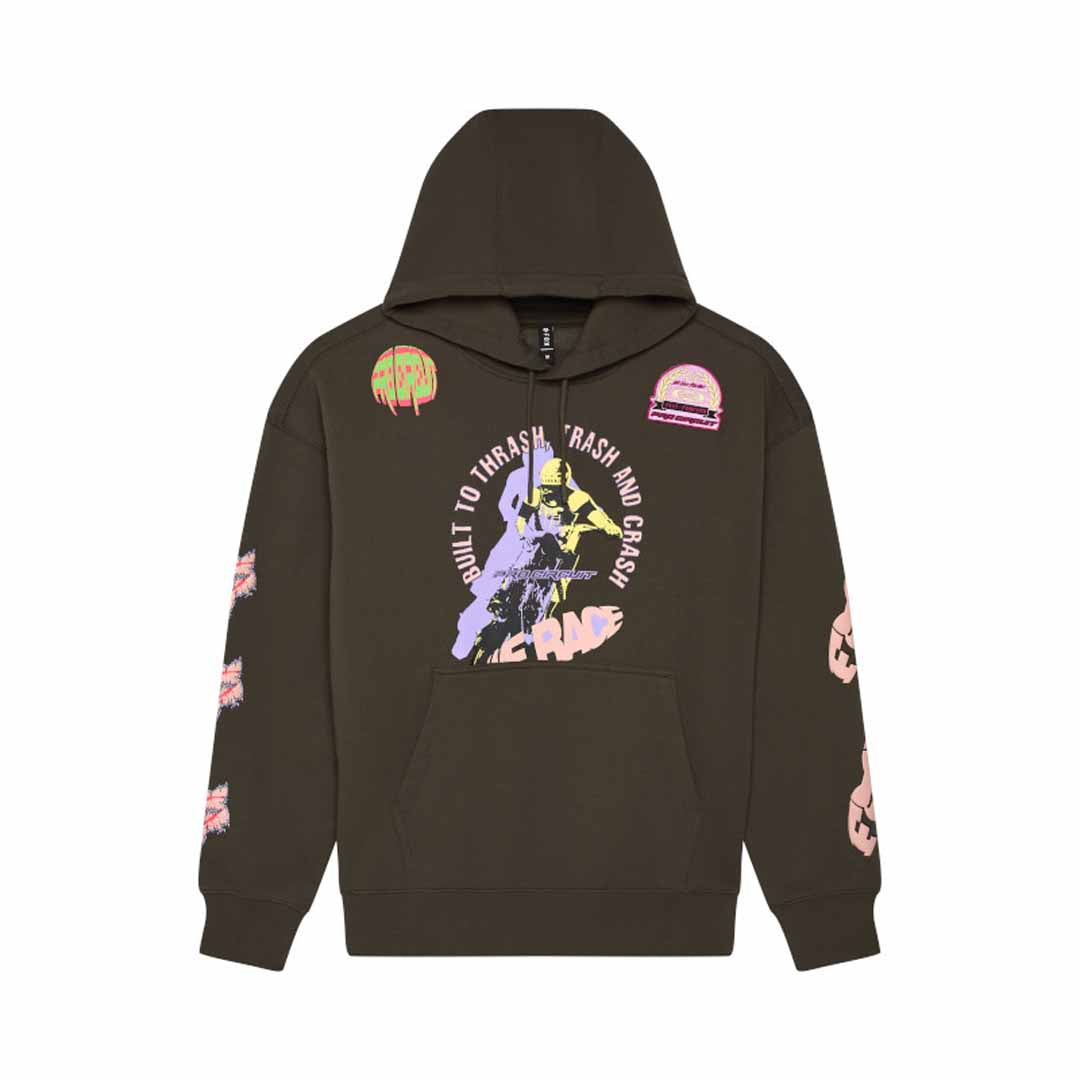 Fox Mens Pro Circuit Oversized Pullover Hoodie (2025) in Military