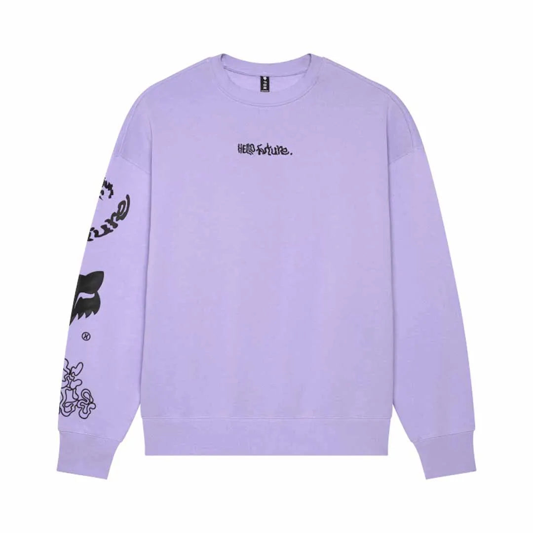 Fox Mens Hello Future Oversized Fleece Crew Jumper