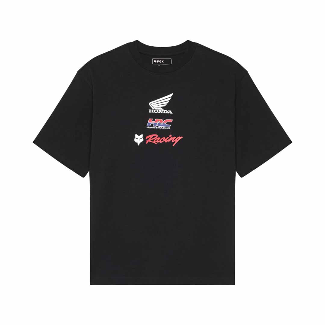 Fox Mens Honda Oversized Tee (2025) in Black