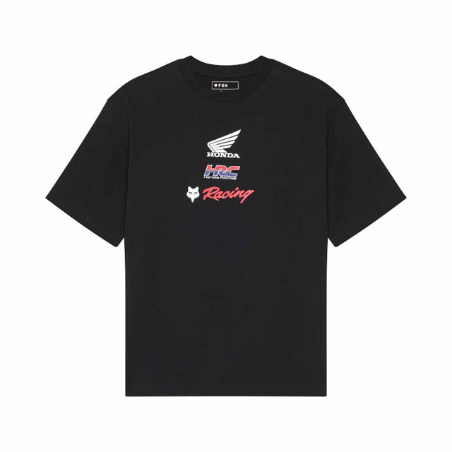 Fox Mens Honda Oversized Tee (2025) in Black