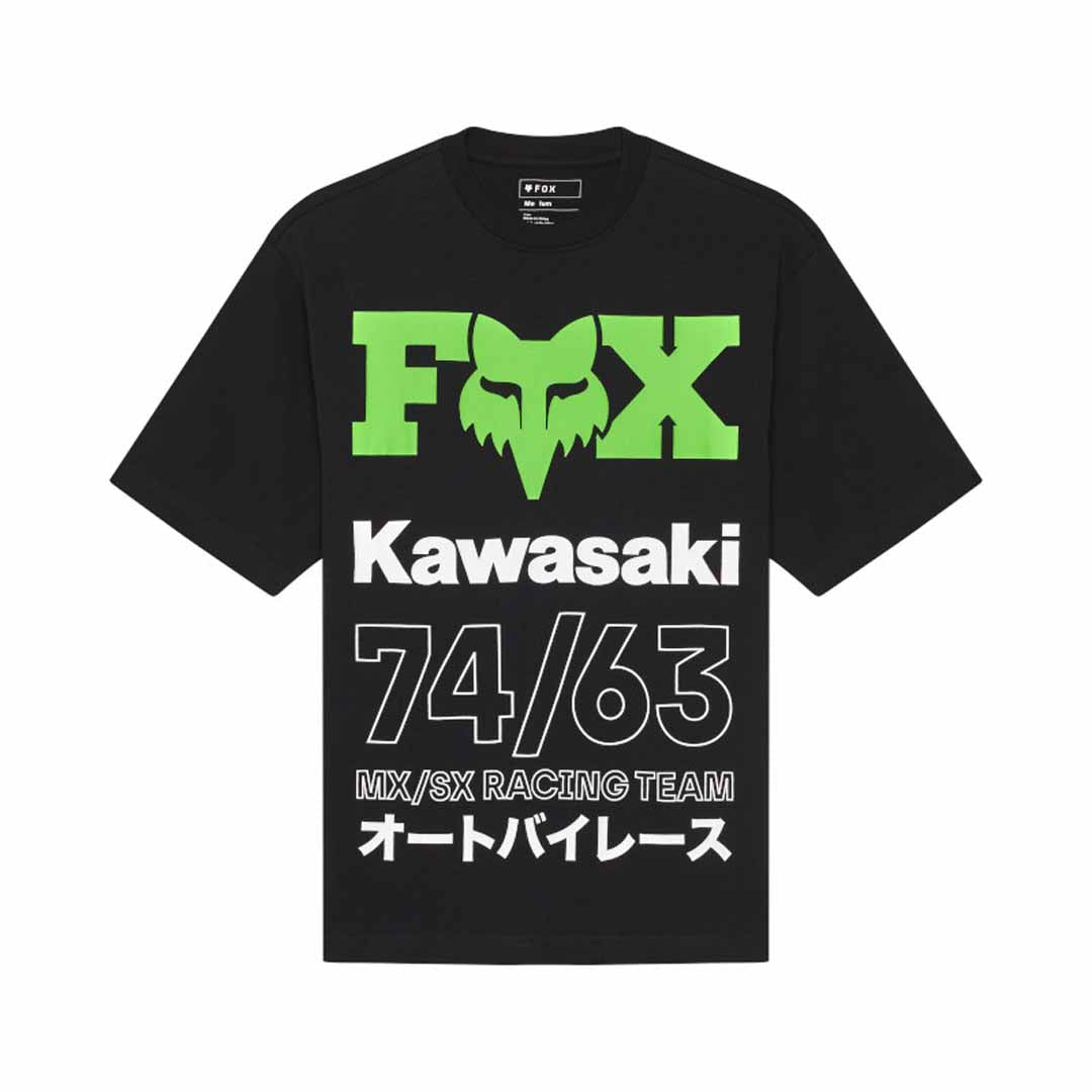 Fox Mens Kawasaki Oversized Tee (2025) in Black