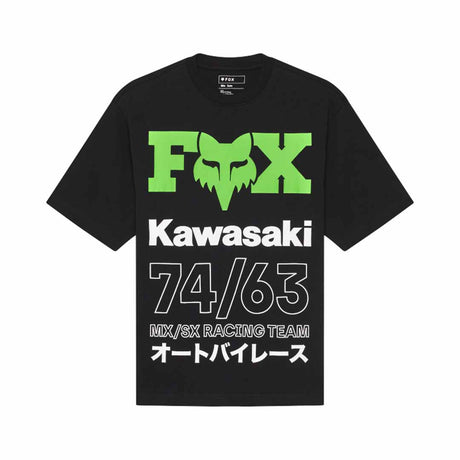 Fox Mens Kawasaki Oversized Tee (2025) in Black