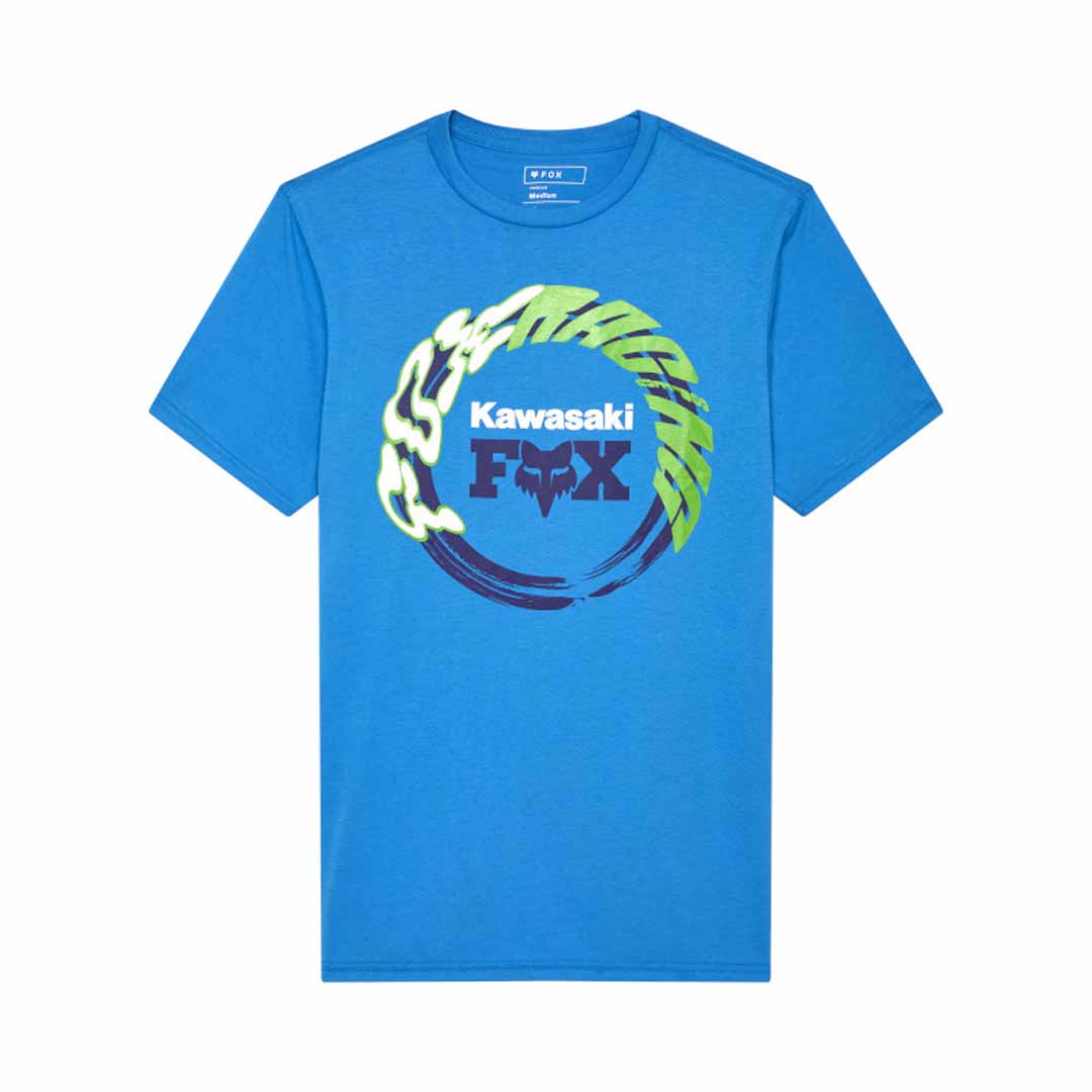 Fox Mens Kawasaki Tee (2025) in True Blue