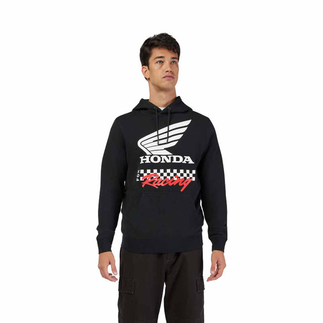 Fox Mens Honda Pullover Hoodie (2025) in Black