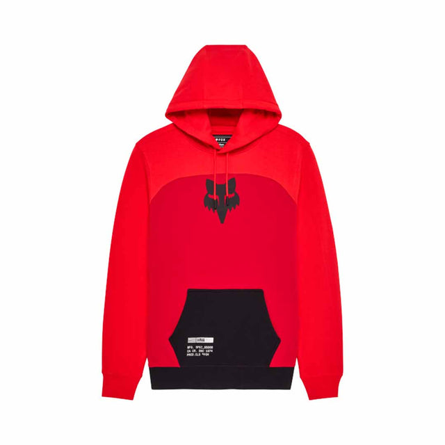 Fox Mens Fracture Paneled Pullover Hoodie (2025) in Red