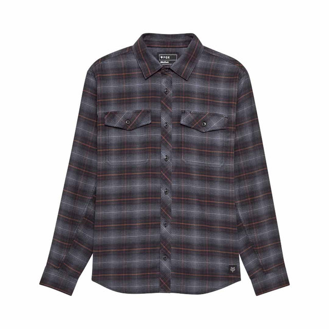Fox Mens Survivalist Stretch Flannel Long Sleeve Shirt (2025) in Black