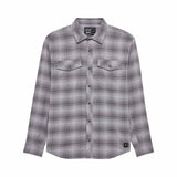 Fox Mens Survivalist Stretch Flannel Long Sleeve Shirt (2025) in Light Grey