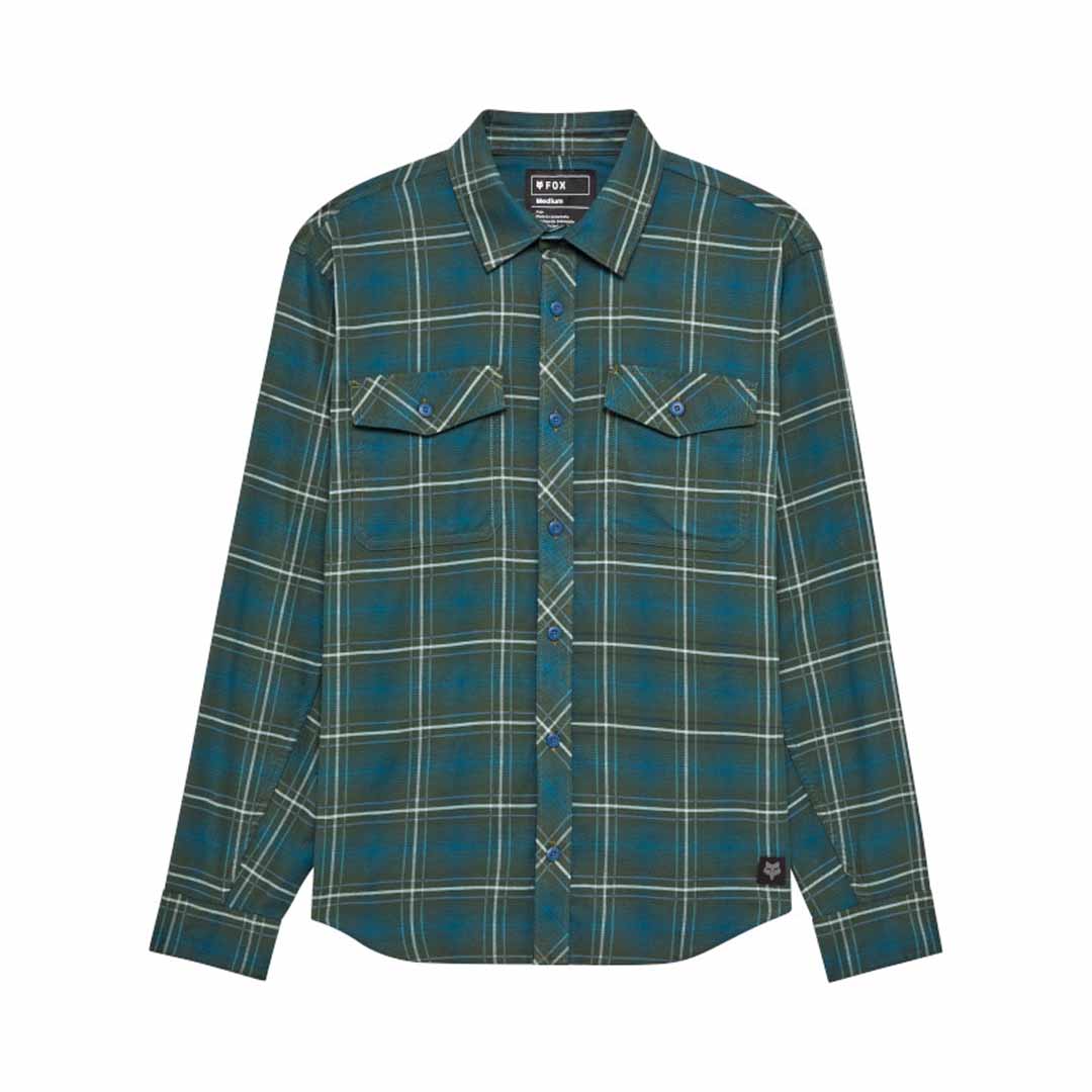 Fox Mens Survivalist Stretch Flannel Long Sleeve Shirt (2025) in Dark Sage