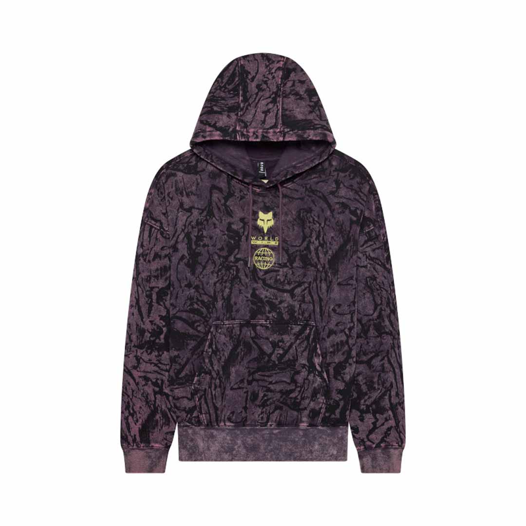 Fox Mens Image Print Fleece Pullover (2026) in Plum Perfect
