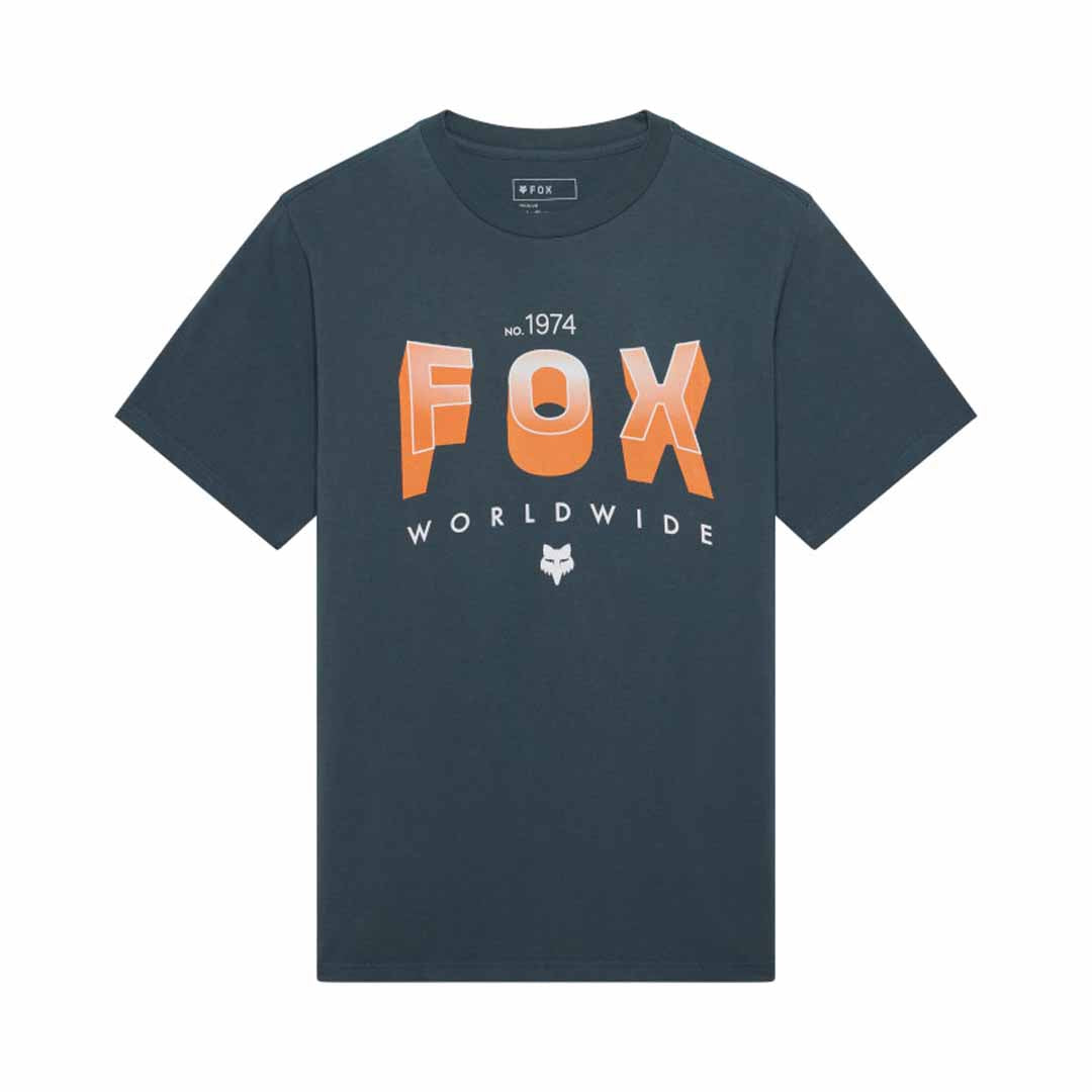 Fox Mens Block 195 Orig Tee (2026) in Deep Cobalt