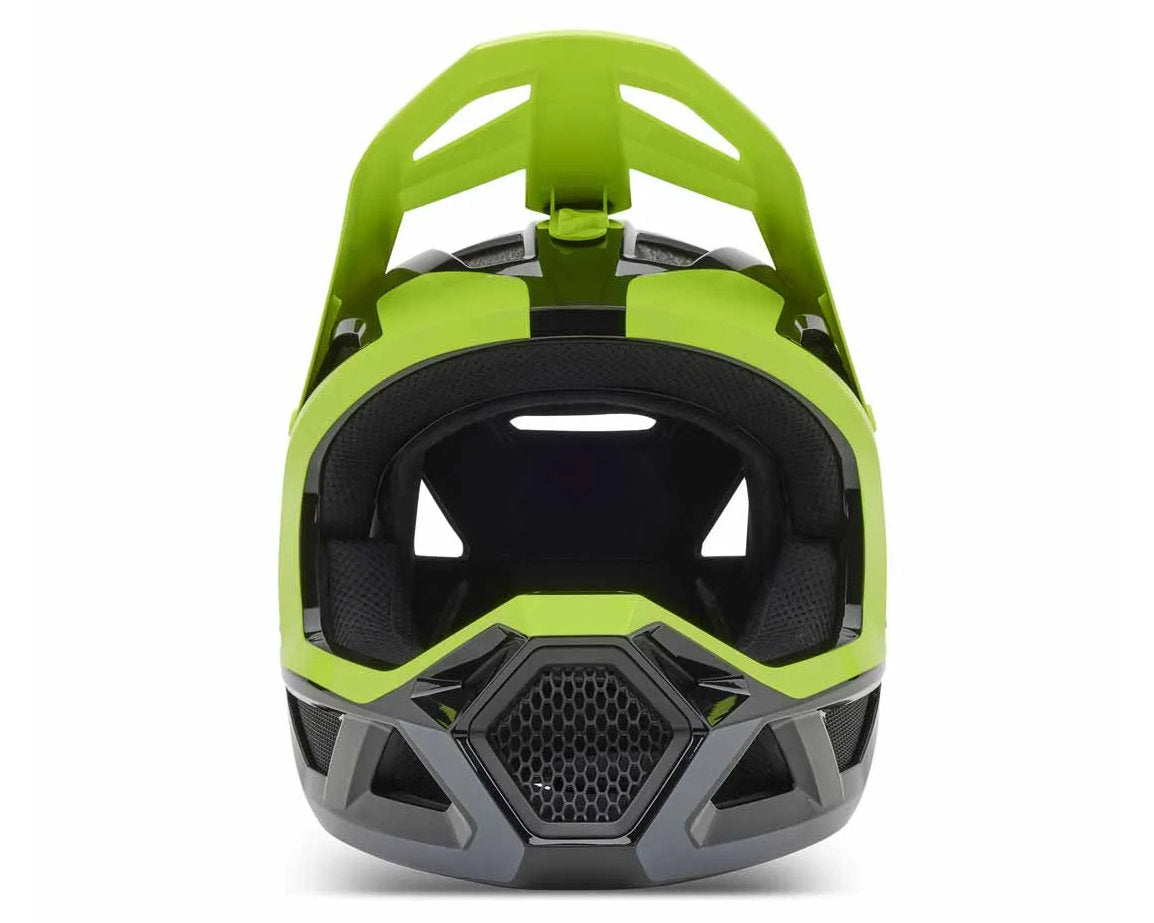 Fox Rampage Barge AS Full Face Helmet Yellow front