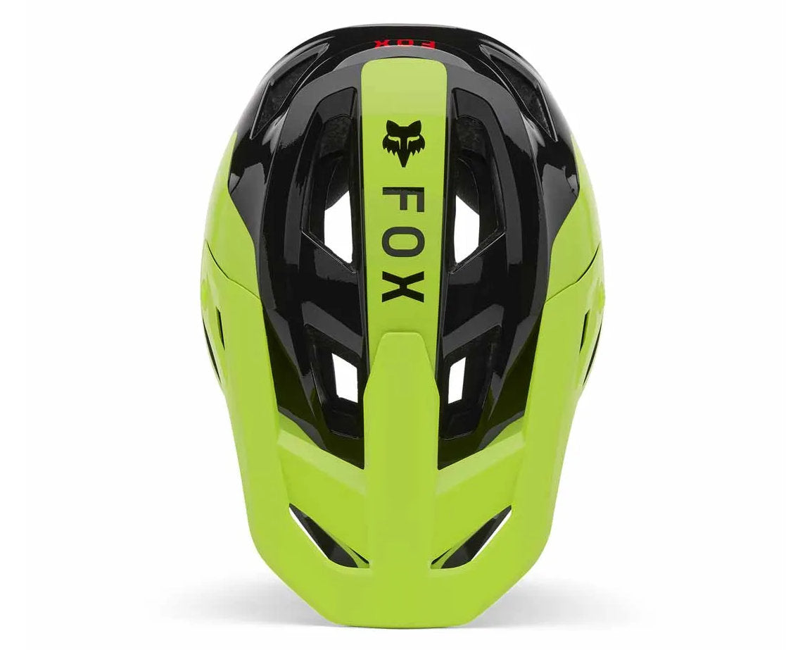 Fox Rampage Barge AS Full Face Helmet Yellow top