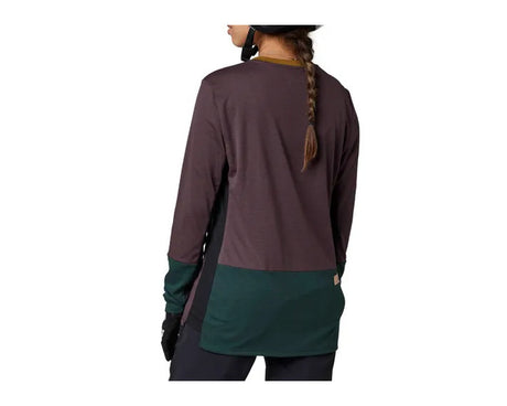 Fox Women's Defend Long Sleeve Jersey (2023) Root Beer rear