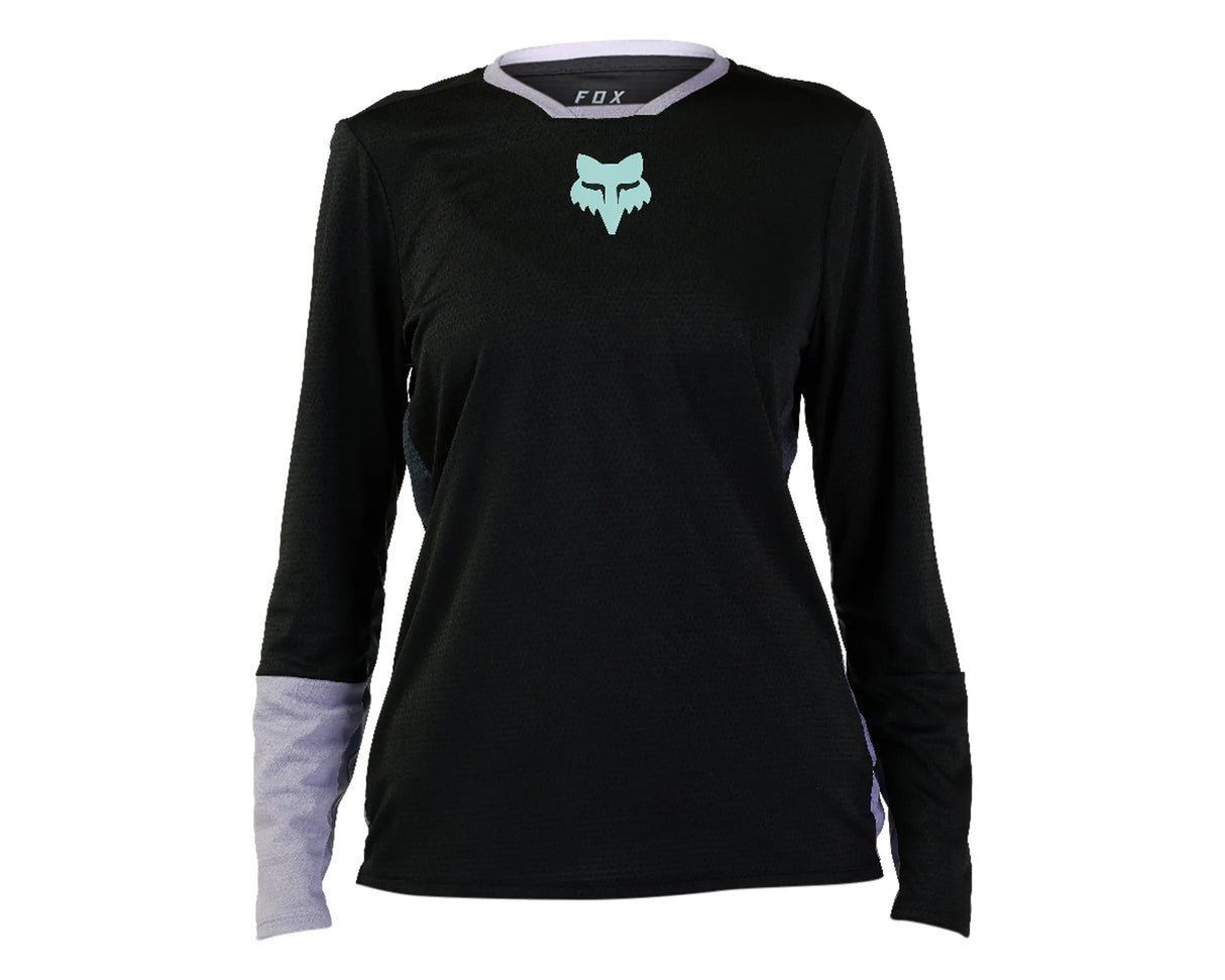 Fox Women's Defend Race Long Sleeve Jersey (2023) Black