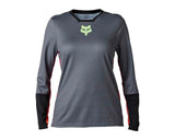 Fox Women's Defend Race Long Sleeve Jersey (2023) Pewter