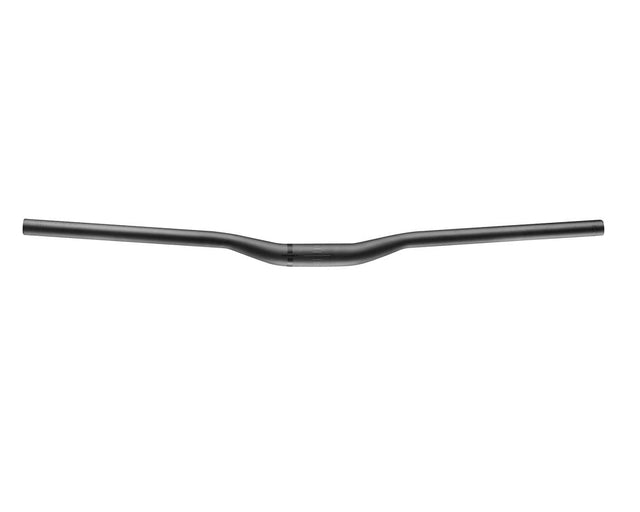 Black bicycle handlebar on a white background