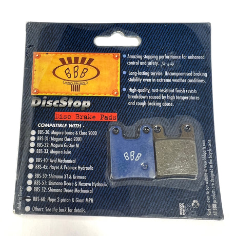 Disc Brake Pads BBB BBS-60 Hope 2-Pison Giant MPH