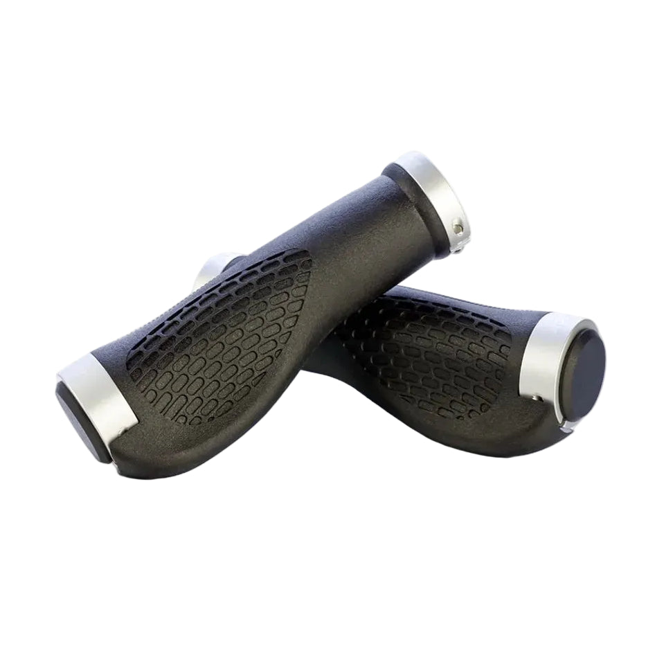 Jetblack Ergo Lock On Grips Black/Silver