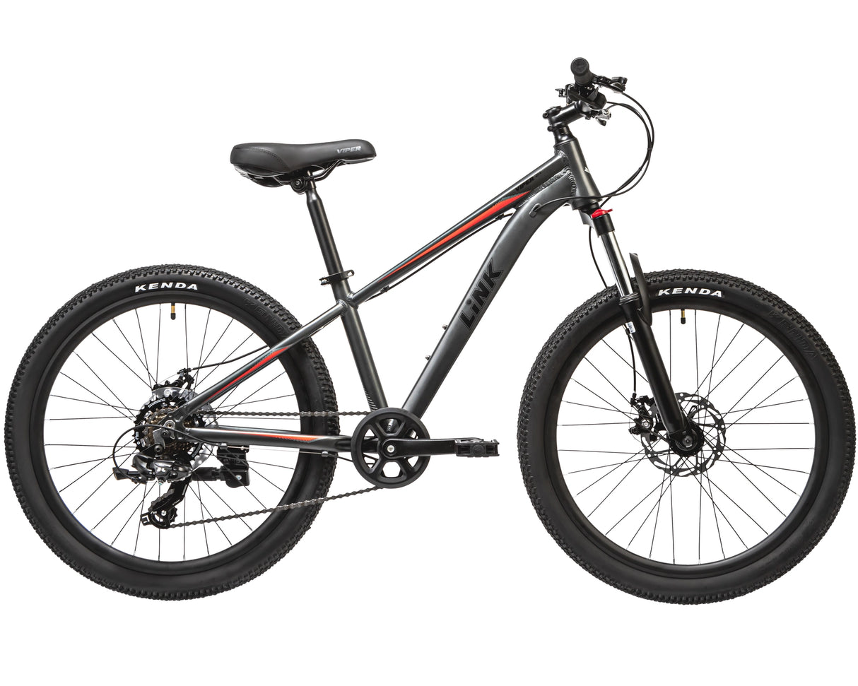 Link Viper 24" Boys Mountain Bike titanium/red
