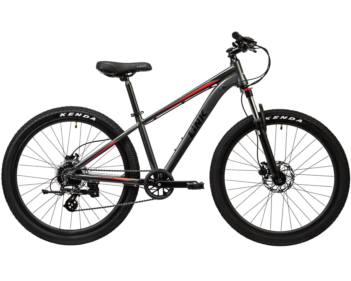 Link Viper 26" Boys Mountain Bike Titanium/Red
