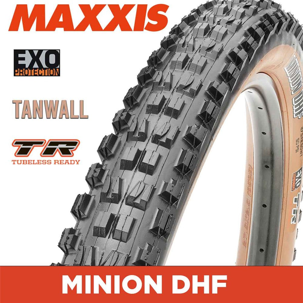 Tyre 29 x 2.50 Maxxis Minion DHF WT Folding 60TPI EXO TR Tanwall