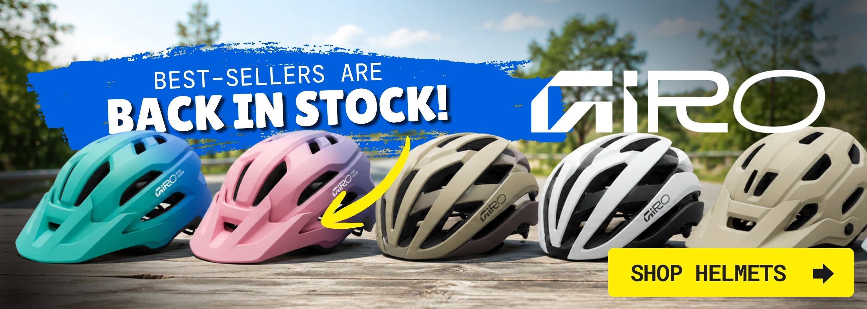 Back in stock: Giro best-selling helmets