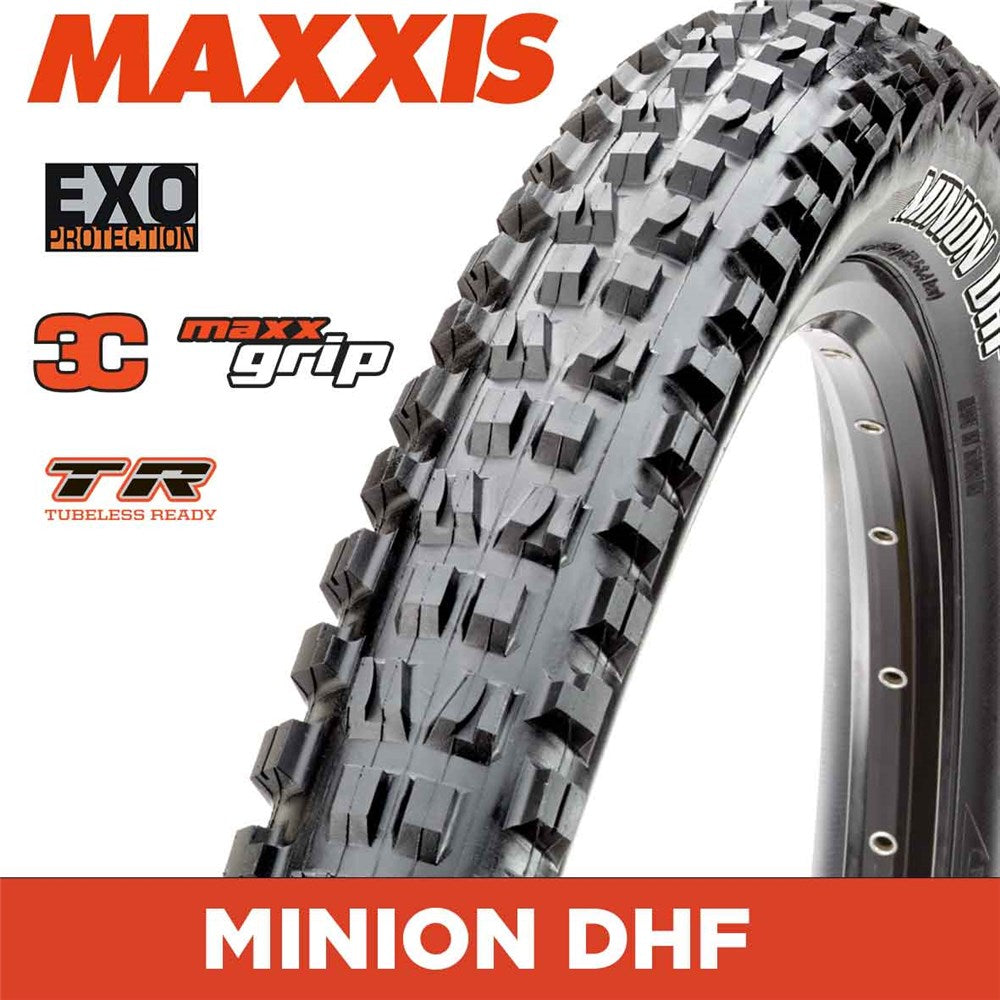 Tyre 27.5 x 2.50 Maxxis Minion DHF WT 3C MaxxGrip EXO TR Folding 60TPI