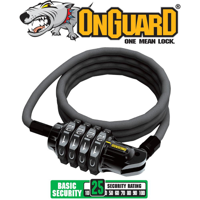OnGuard Terrier 8061 Combination Cable Lock 120cm x 6mm