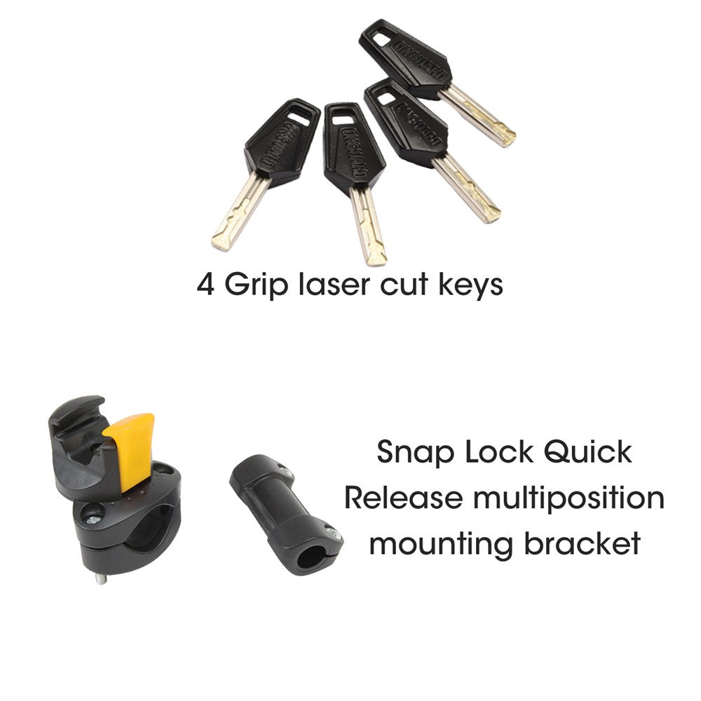 OnGuard Bulldog Mini DT 8015 9x14cm U Lock + 10mm Cable