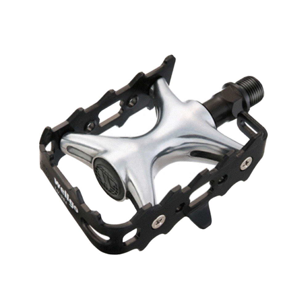 QBP Alloy Trekking Pedals 9/16 Silver DU Bearing