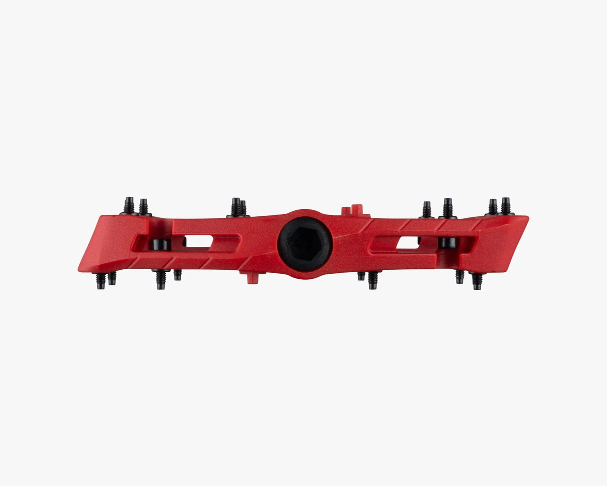 Raceface Chester Flat MTB Pedals Gen 2 red side