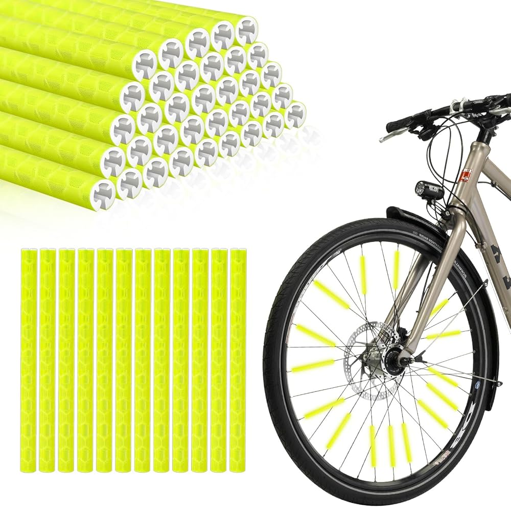 Azur Safety Spoke Reflectors Yellow 36pcs