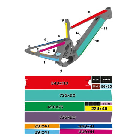 Slicy Sublimistick Frame Protection E-Bike Gloss Clear