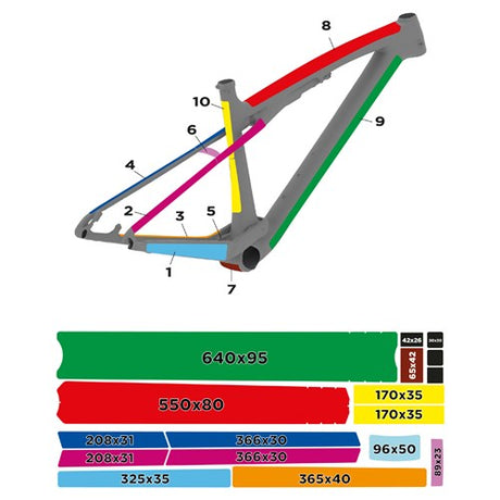 Slicy Sublimistick Frame Protection C-Country MTB Gloss Clear