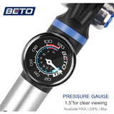Beto Alloy MTB Pump with Gauge