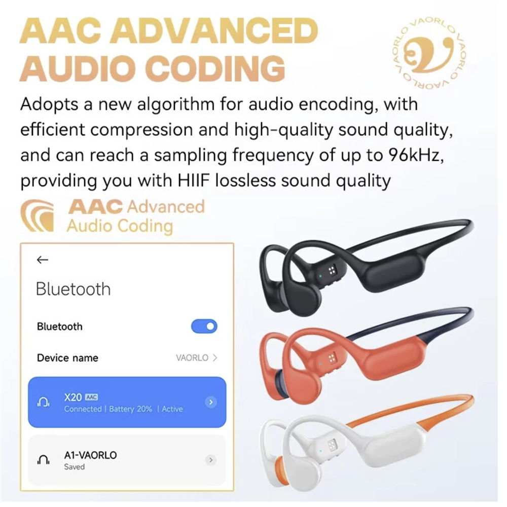 QBP Bone Conduction X20 Bluetooth Headphones