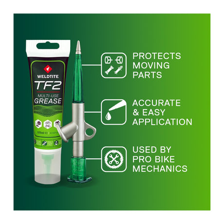Weldtite Grease Gun + Multi-Use Bike Grease Tube 125mL