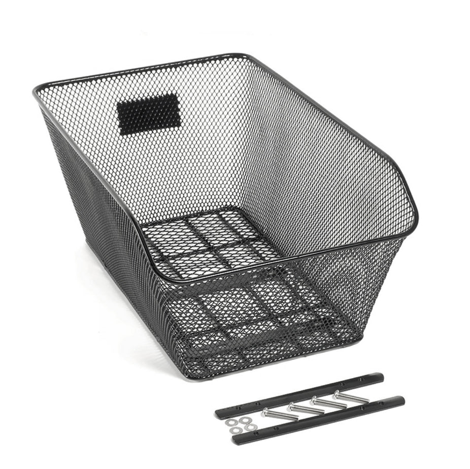 Azur Low Profile Mesh Fixed Rear Basket Black