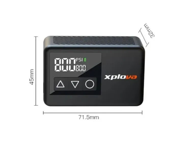 Xplova Electric Bike Pump dimensions