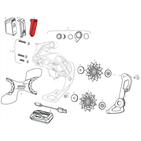 SRAM eTap AXS Derailleur Battery Block
