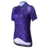 Bellwether Motion Womens Cycling Jersey Purple Floral Pattern Front