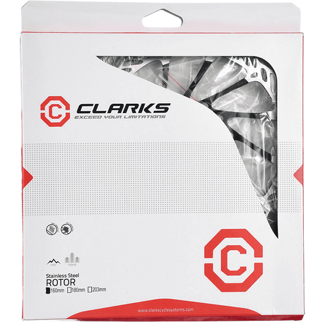 Clarks Disc Brake Rotor Stainless Steel 160mm 6-Bolt Silver/Black